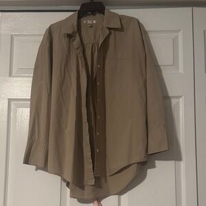 Women Banana Republic - Tan Button down long sleeve shirt   Tan Jacket